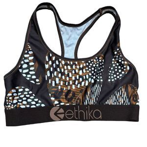 Ladies Ethika Safar'e Staple Brown Sports‎ Bra Size XS